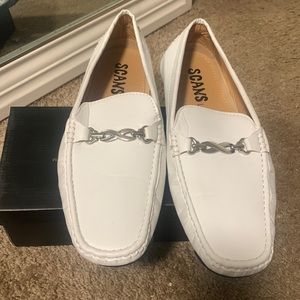 White like leather Casual Scan  Loafers for Men